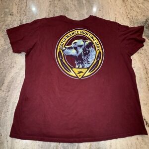 Columbia PHG Men's XXL Burgandy T Shirt Short Sleeve Dog Print Hunting Casual